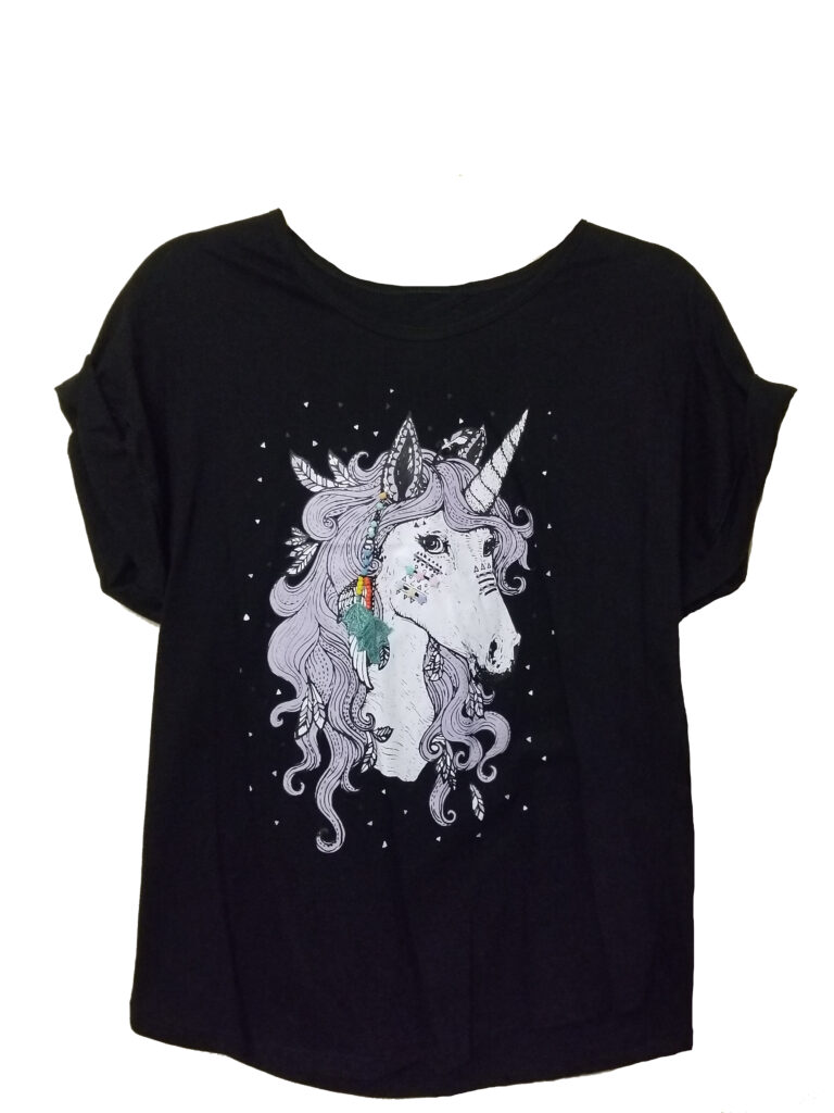 Beaded Unicorn Tee $25.00
