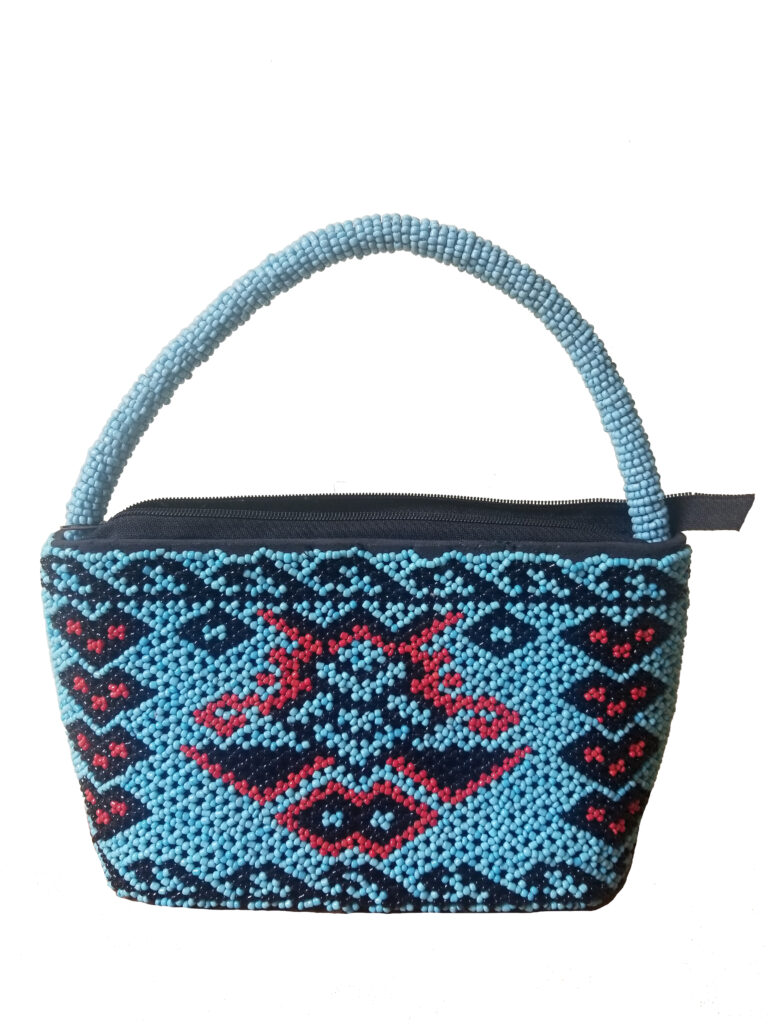 Borneo Blue Beaded Bag $30.00