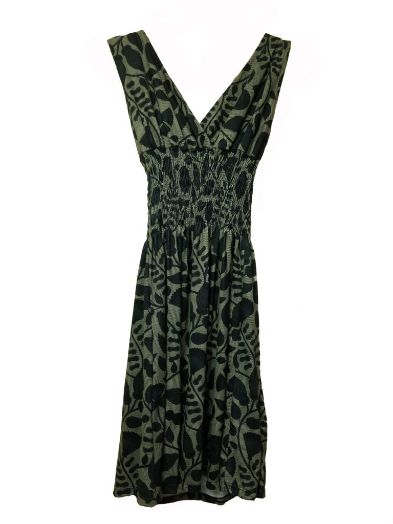 Dark Green V-Line Dress $25.00
