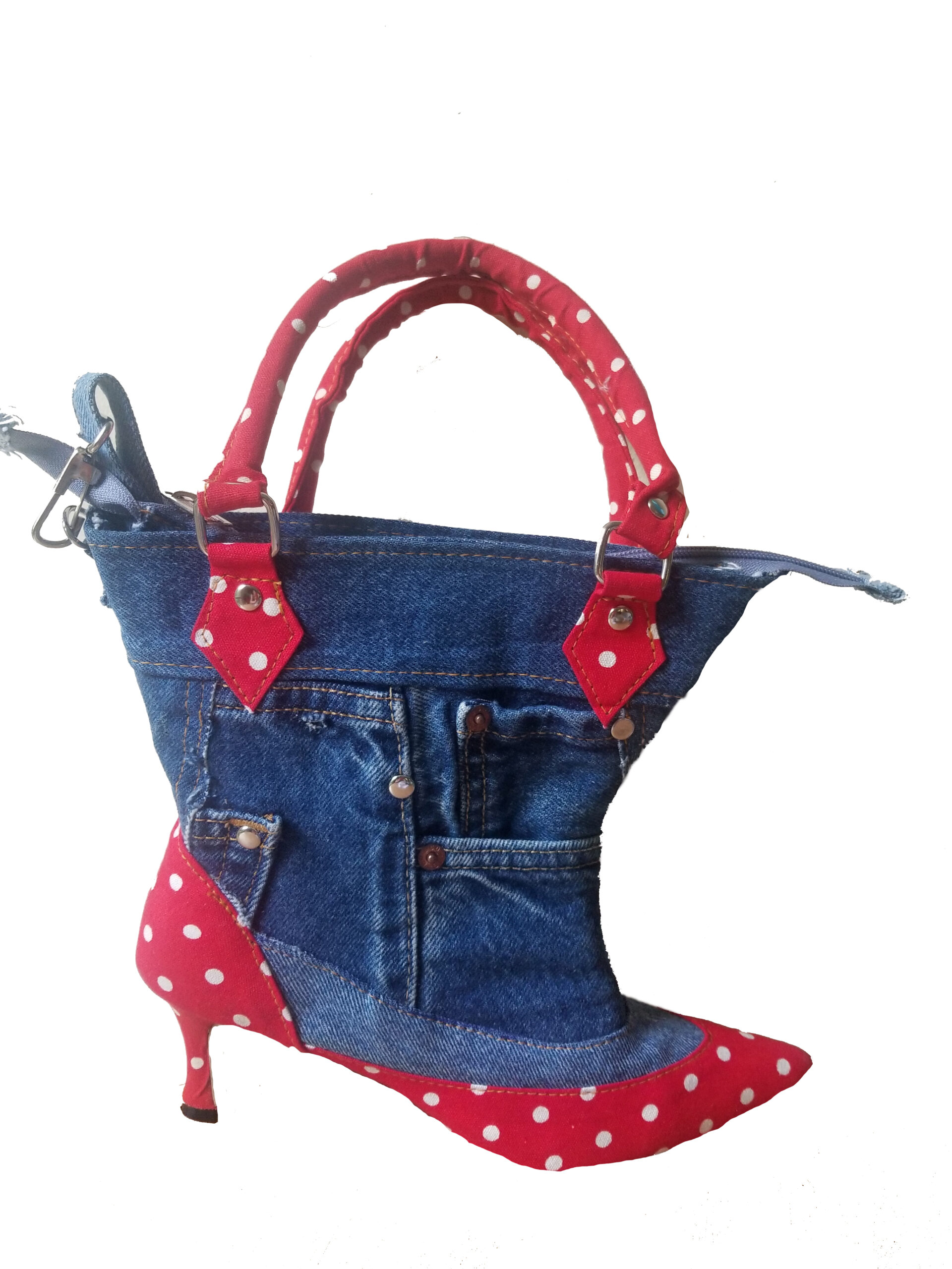 Red Polka Dot High Heel Bag $60.00