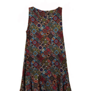 A Line Multi-color Geometric Dress