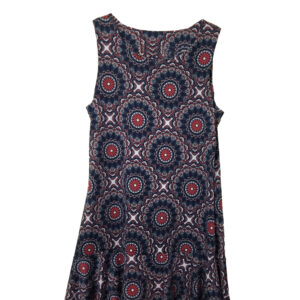 A Line Blue Geometric Dress