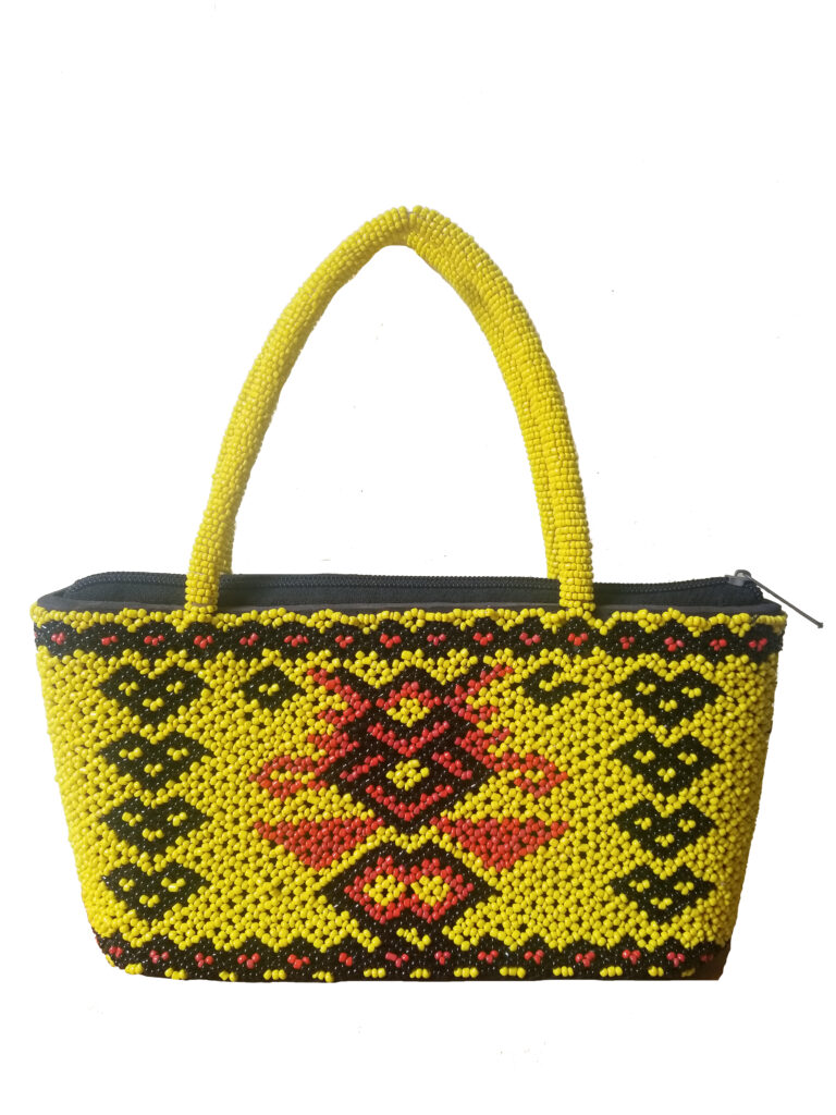 Borneo Yellow Beaded Bag $60.00