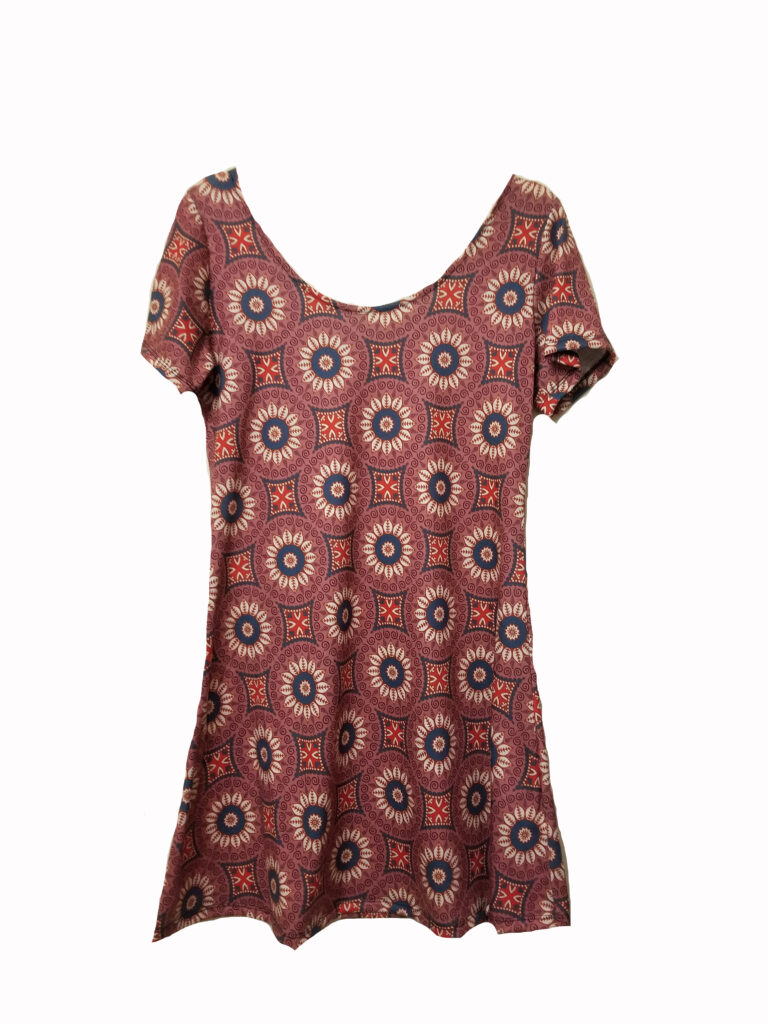 Brown Geometric Dress $25.00