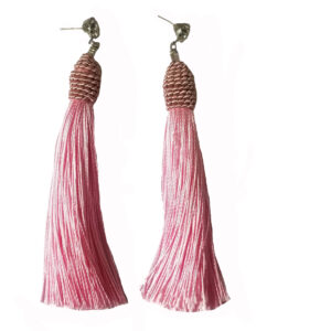 Pink Fringy Earrings