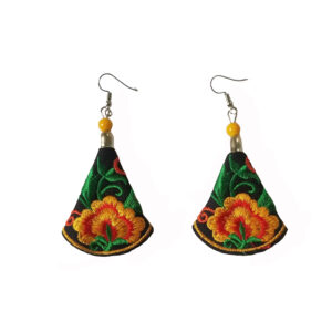 Yellow Peacock Earrings