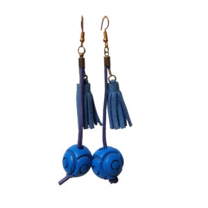 Blue Ball Earrings