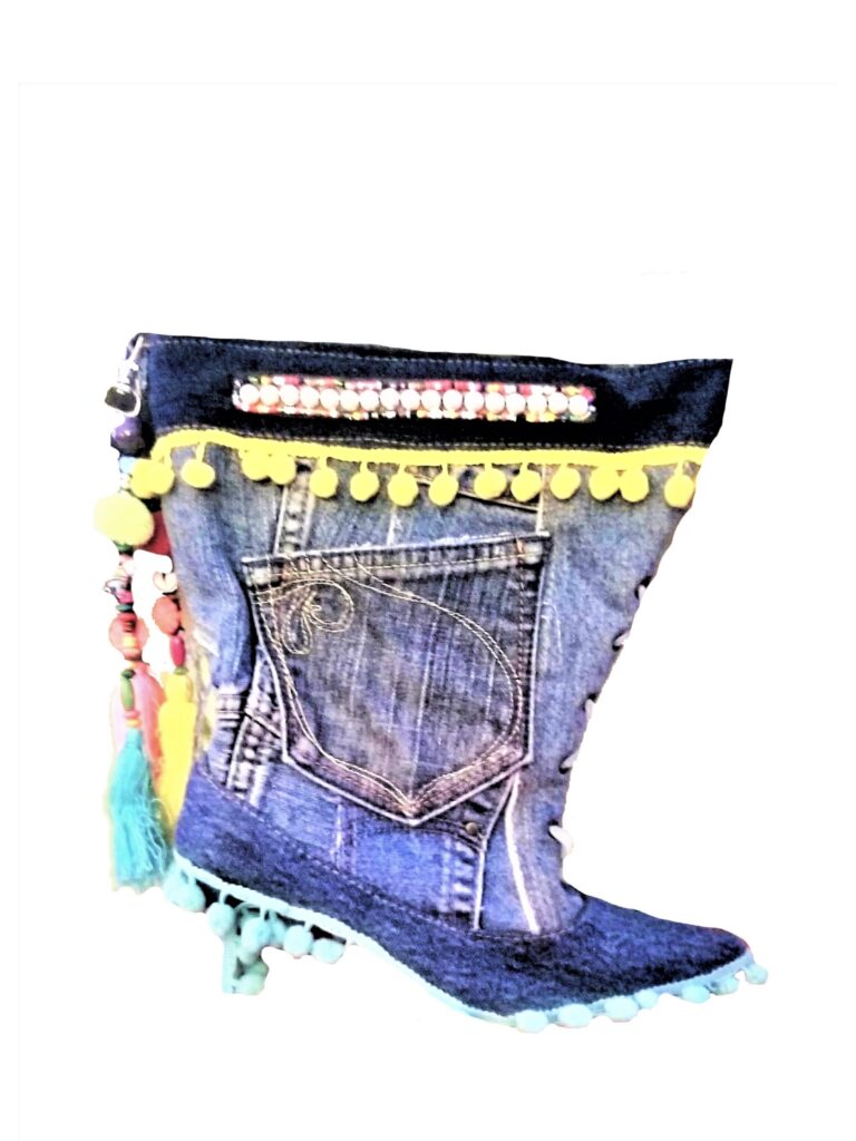 Embellished High Heel Bag $60.00