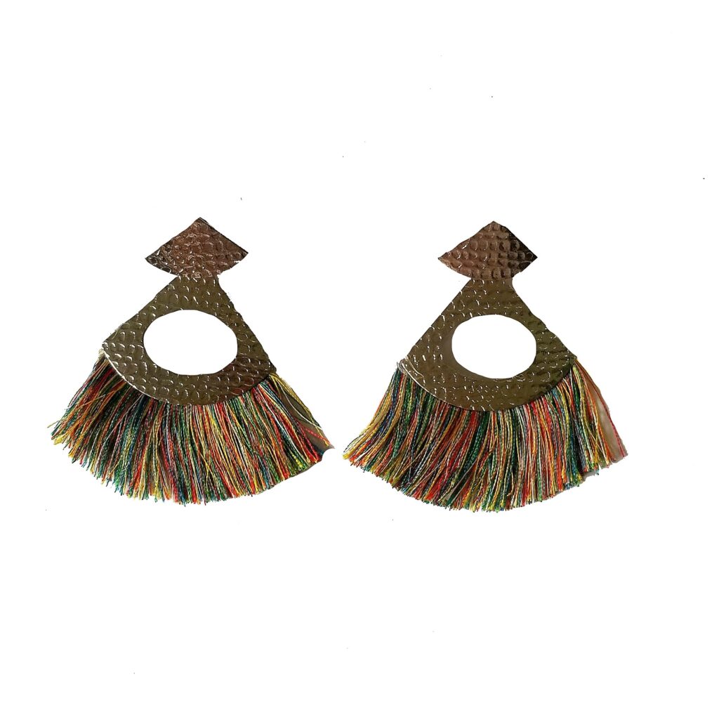 Gold Fringy Earrings $10.00
