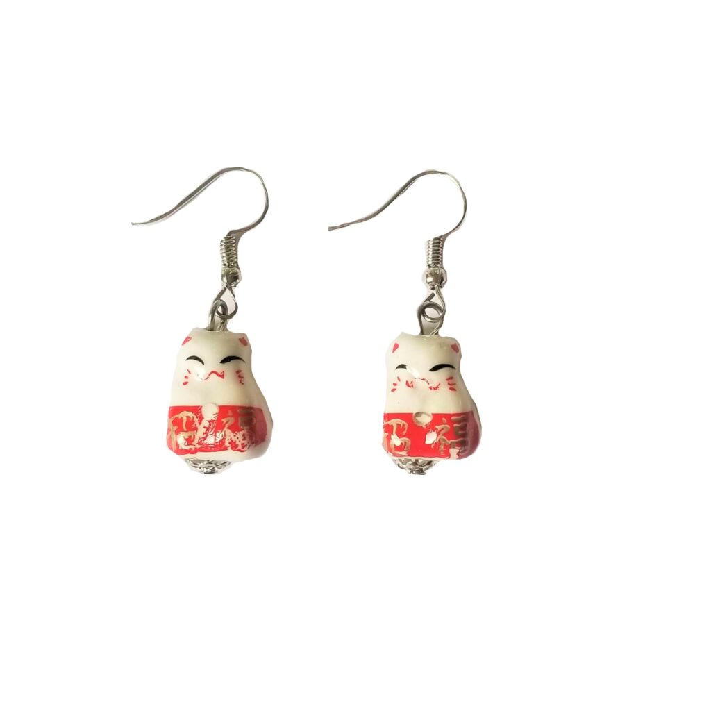 Lucky Cat Earrings $10.00