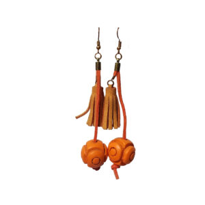 Orange Ball Earrings