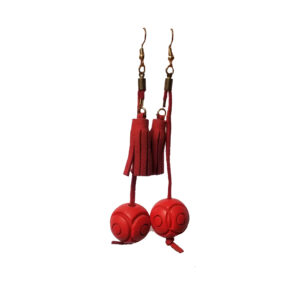 Red Ball Earrings