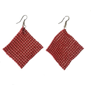 Red Wavy Earrings