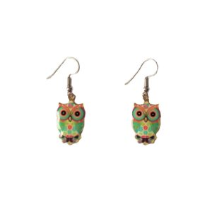 Tropical Owl Earrings